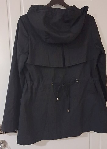 Düğmeli Siyah Midi Kadın Ceket - Görsel 2