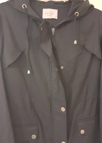 Düğmeli Siyah Midi Kadın Ceket - Görsel 3