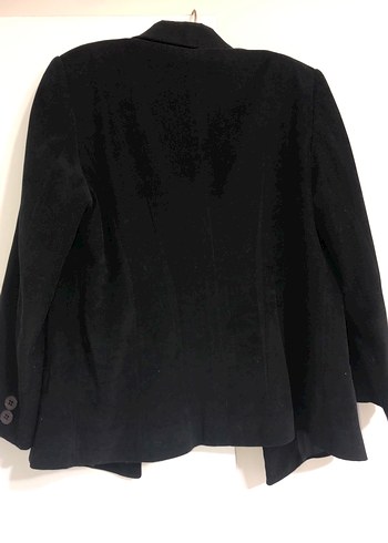 36 Beden Siyah Süet Kadın Blazer Ceket