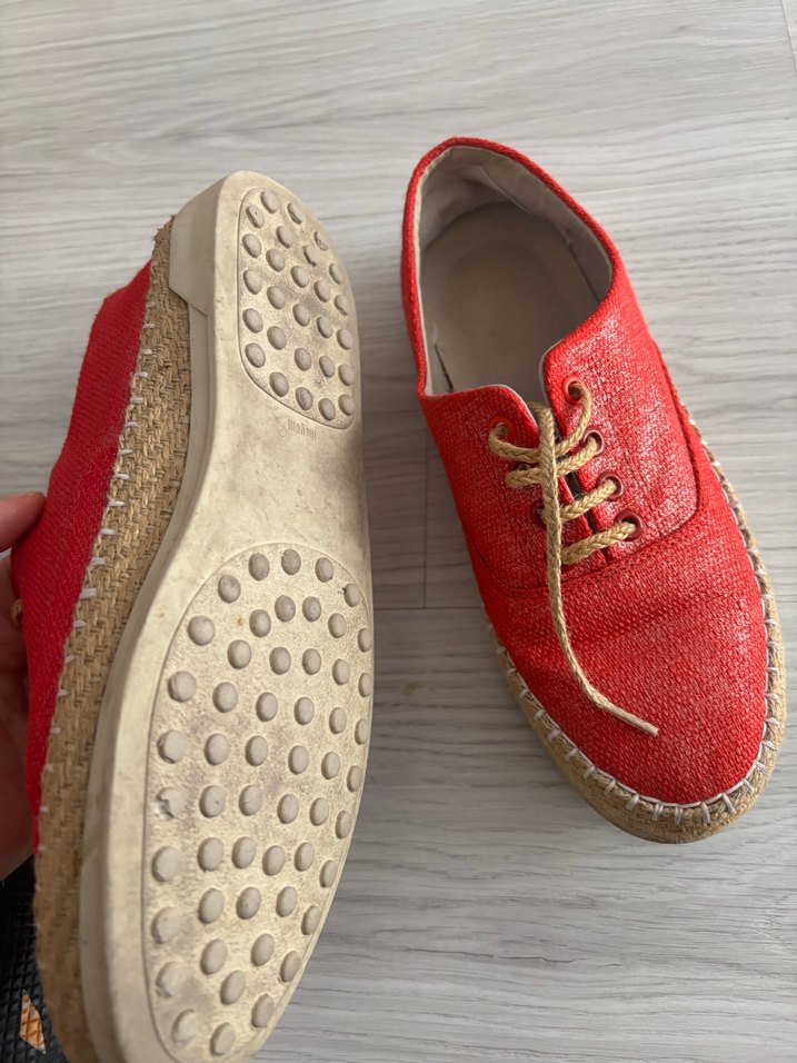 Kırmızı Bağcıklı Kadın Espadril - Görsel 2