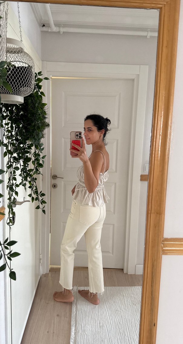 Beyaz jean - Görsel 2