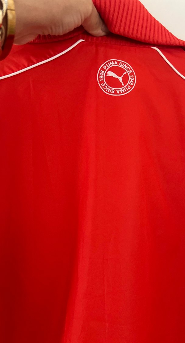 Kırmızı Puma Fermuarlı Kadın Spor Ceket - Görsel 3