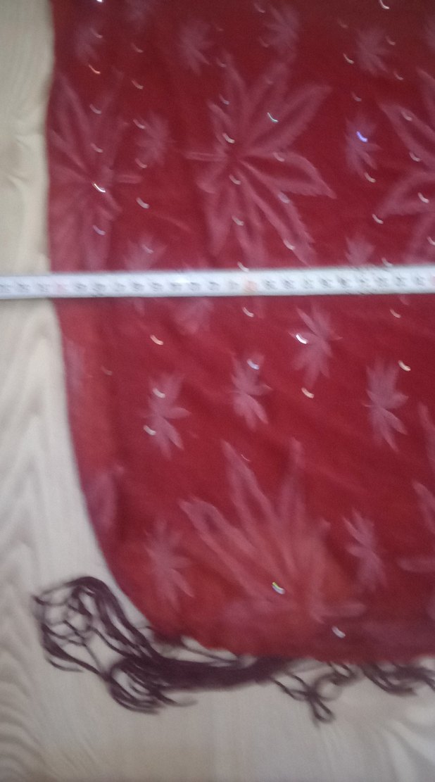 Pembe Payetli Kadın Fular ince bir şal genişliği 50 santim - Görsel 2