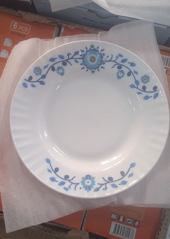 Diğer 12 Parça arcopel Mavi Çiçek Desenli Yemek Tabağı