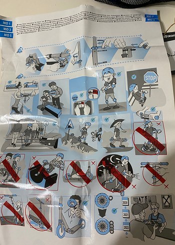 Mavi Gri Plastik Motokros Dizlik, Dirseklik, Bileklik seti Velcr - Görsel 9