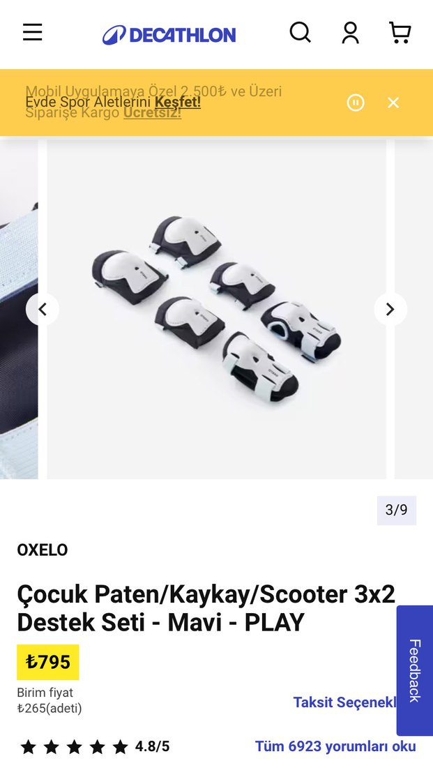 Mavi Gri Plastik Motokros Dizlik, Dirseklik, Bileklik seti Velcr - Görsel 2