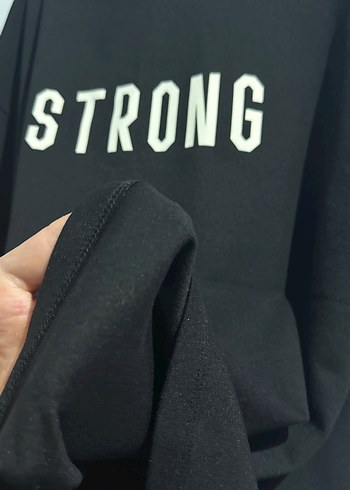 LC Waikiki Siyah Kısa Kollu Oversize Sweatshirt