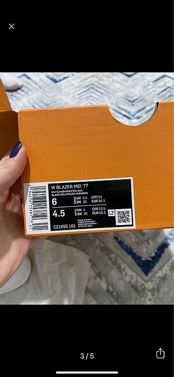 36,5 Beden Nike blazer mid