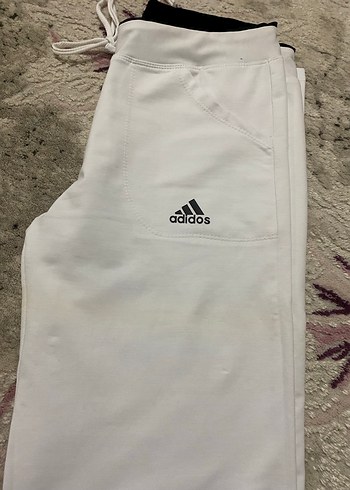 Beyaz Adidas Kadın Rahat Kesim Eşofman - Görsel 3