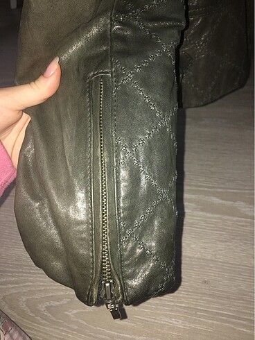 Vintage kadın hakiki deri ceket - Görsel 5