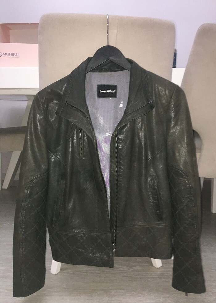 Vintage kadın hakiki deri ceket - Görsel 2