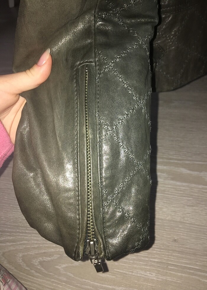 Vintage kadın hakiki deri ceket - Görsel 5