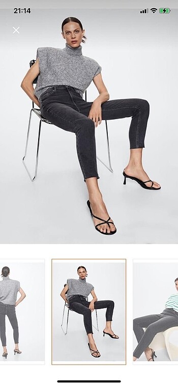 34 Beden gri Renk Mango jean