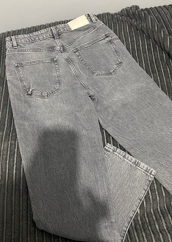 Gri Normal Kesim Kadın Denim Pantolon - Görsel 5