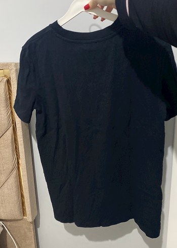 Siyah Kadın Kısa Kollu Tişört - Görsel 4