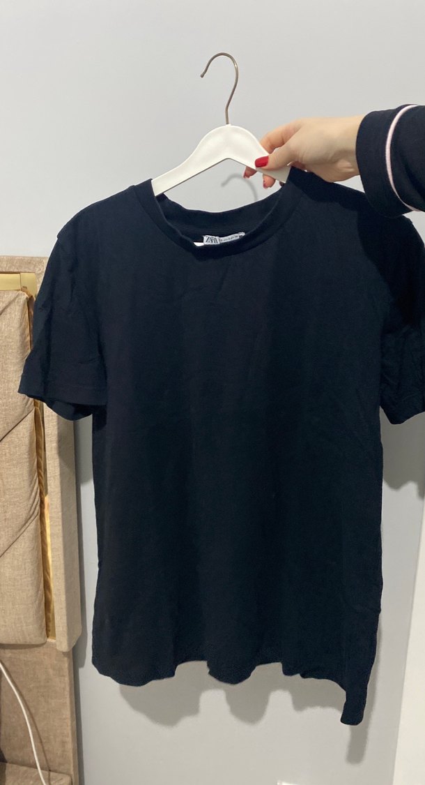 Siyah Kadın Kısa Kollu Tişört - Görsel 3