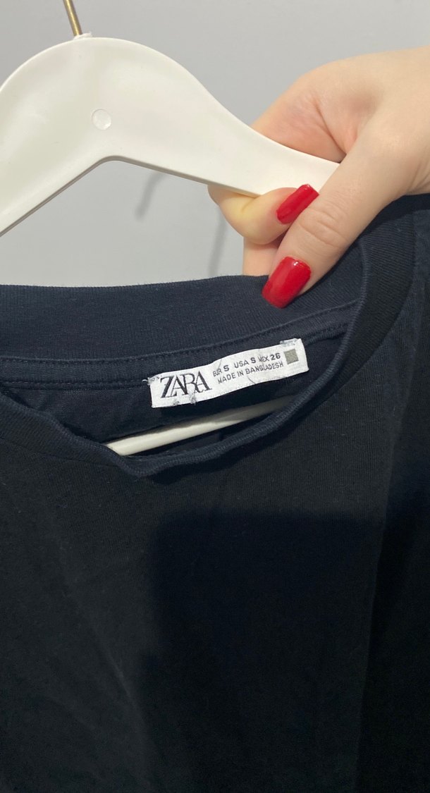 Siyah Kadın Kısa Kollu Tişört - Görsel 2