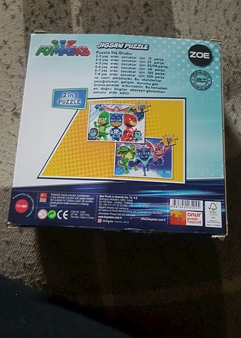 2K Çiftli 2'si 1 Arada Çocuk Puzzle