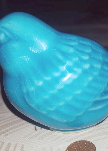 Turkuaz Renkli Kuş Figürü - Görsel 2