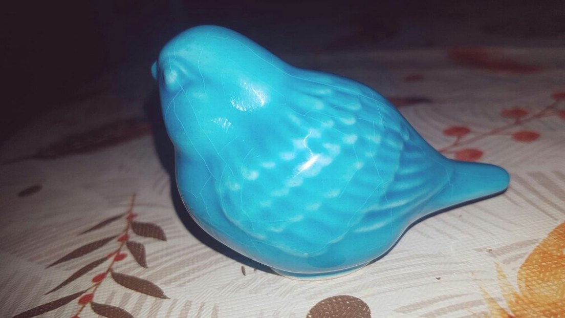 Turkuaz Renkli Kuş Figürü - Görsel 2