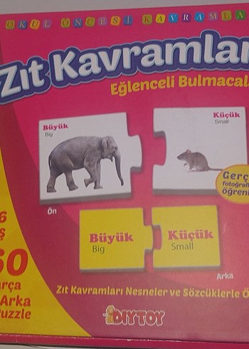 Zıt Kavramlar Eğitici Bulmaca Seti