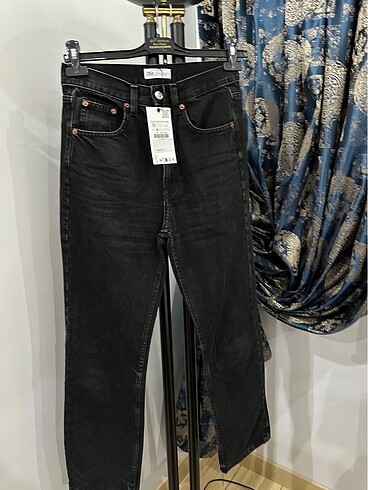 36 Beden Zara jean pantolon straight yüksek bel