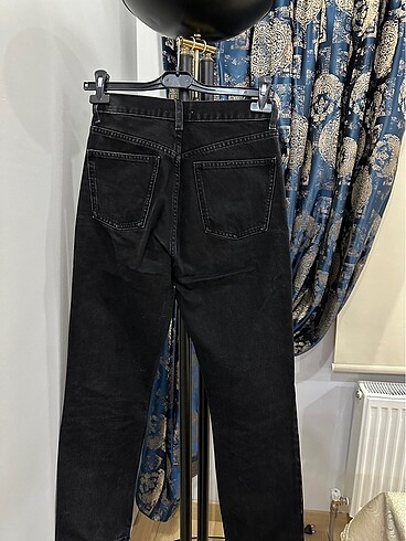 36 Beden siyah Renk Zara jean pantolon straight yüksek bel