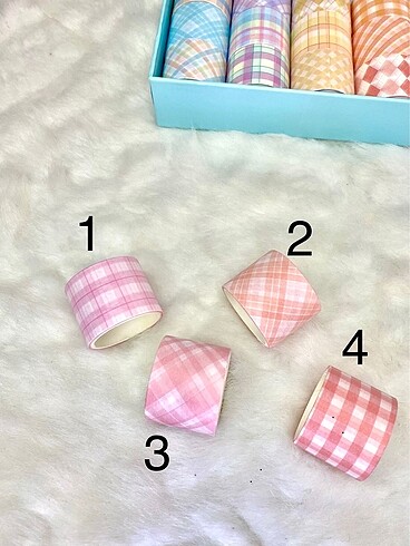 2cm x 2m kare desenli Washi tape
