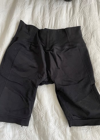 Siyah Elastik Bel Hamile Kısa Tayt - Görsel 2