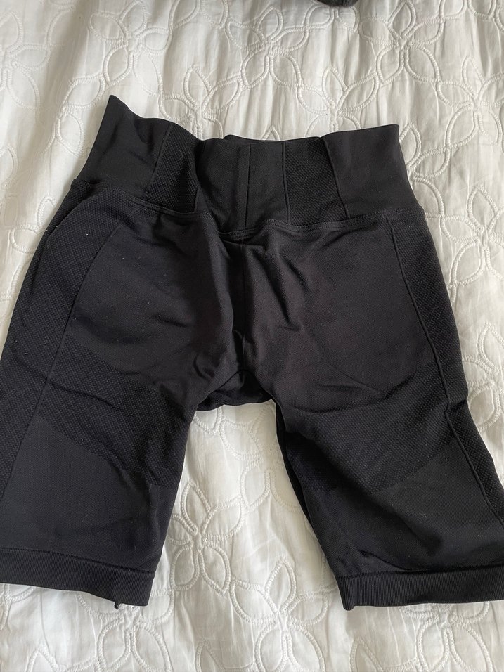 Siyah Elastik Bel Hamile Kısa Tayt - Görsel 2