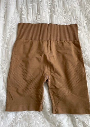 Bej Kısa Kadın Taytı şort - Görsel 2