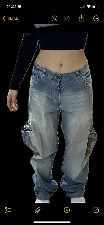 Geniş paça kot pantolon - Görsel 6