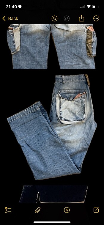 Geniş paça kot pantolon - Görsel 5