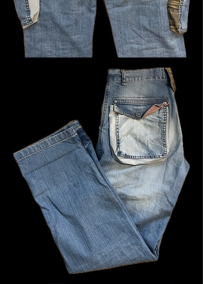 Geniş paça kot pantolon - Görsel 5