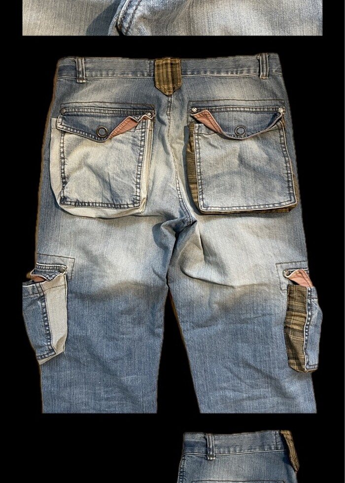 Geniş paça kot pantolon - Görsel 4