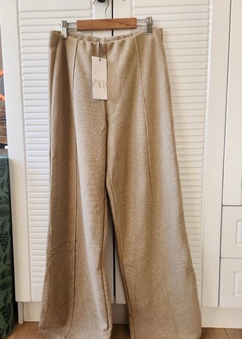 Zara Bej Kadın Zara Triko Pantolon