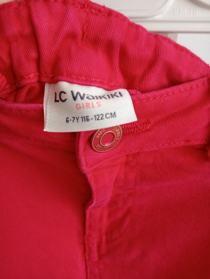 Kız Çocuk Kırmızı Kemerli Dar Kesim Etek - Görsel 2