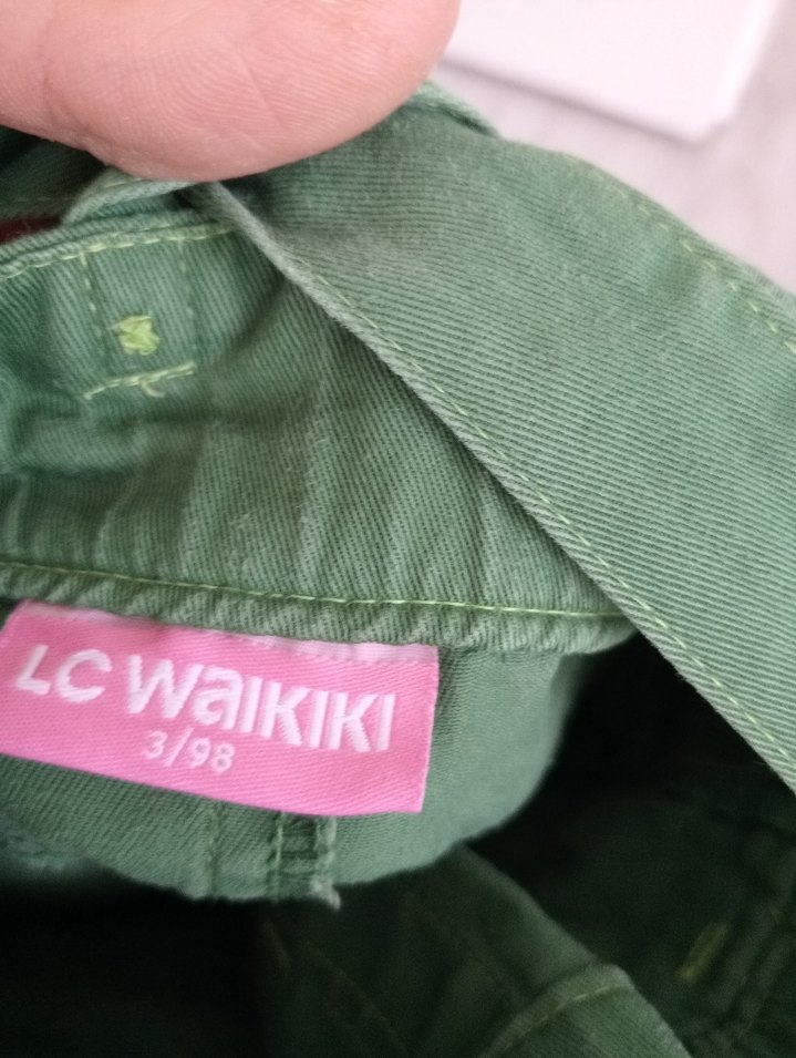 Renkli Nakışlı Kız Çocuk Yeşil Salopet - Görsel 4