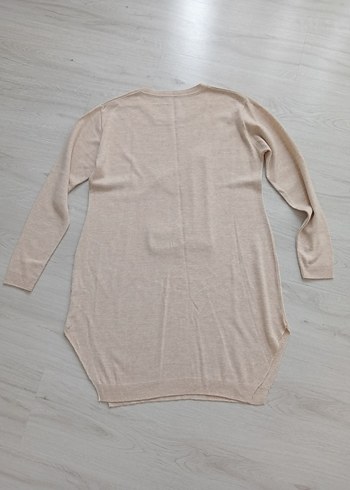 Uzun Kollu Bej Kadın Triko Tunik - Görsel 4