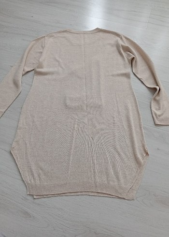 Uzun Kollu Bej Kadın Triko Tunik - Görsel 6