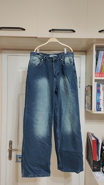 Yıkamalı baggy jean