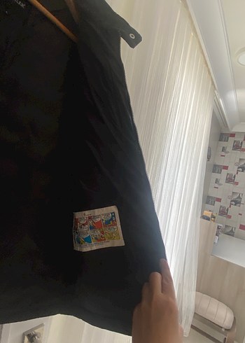 l Beden siyah Renk Siyah Fermuarlı Erkek Mont
