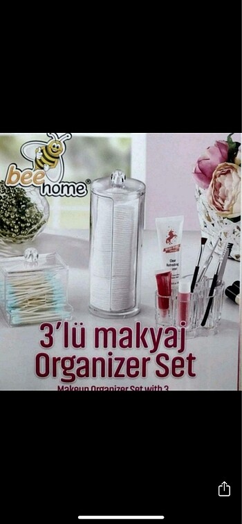 Zara Home 3lü makyaj organizeri