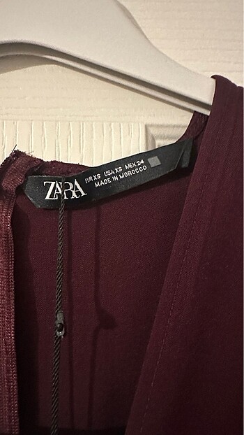 xs Beden bordo Renk Zara tulum
