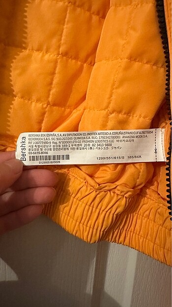 s Beden turuncu Renk BERSHKA spor mont