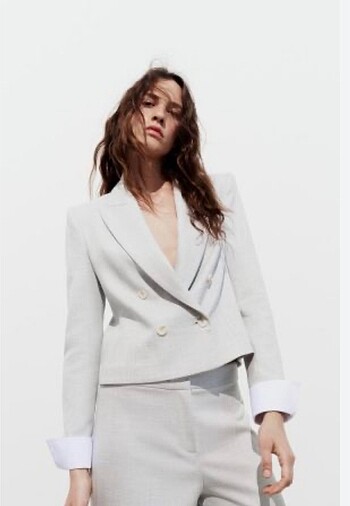 Zara yüksekbel düz kesim pantolon