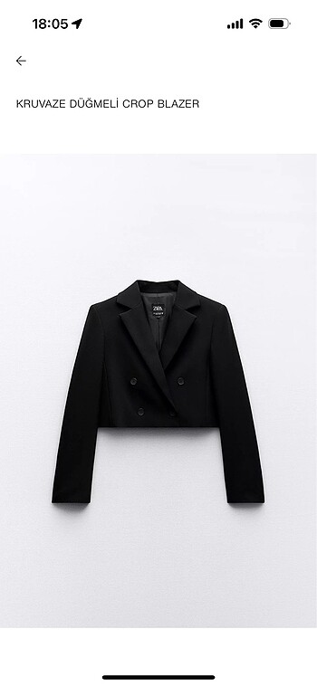 Zara crop blazer
