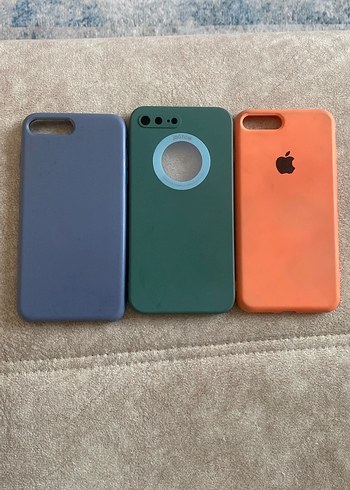 8 Plus Çok Renkli Üçlü Telefon Kılıfı Seti