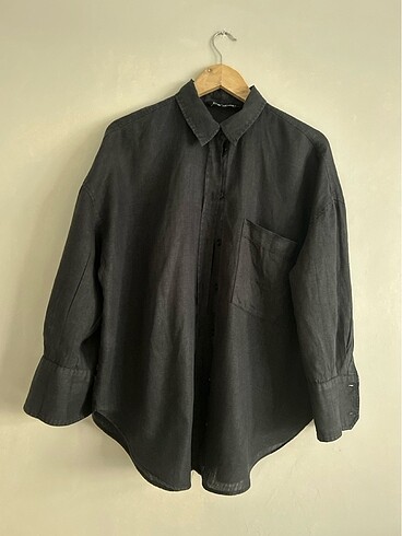 Zara Oversize Keten Gömlek