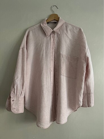 Zara Oversize Keten Gömlek
